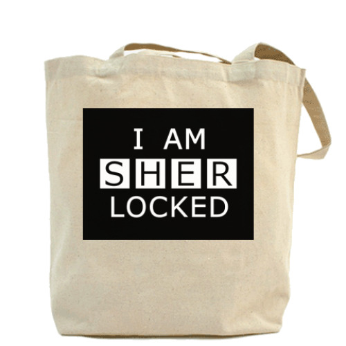 Сумка шоппер с принтом Шерлок