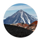 Вулканы, летний пейзаж полуострова Камчатка