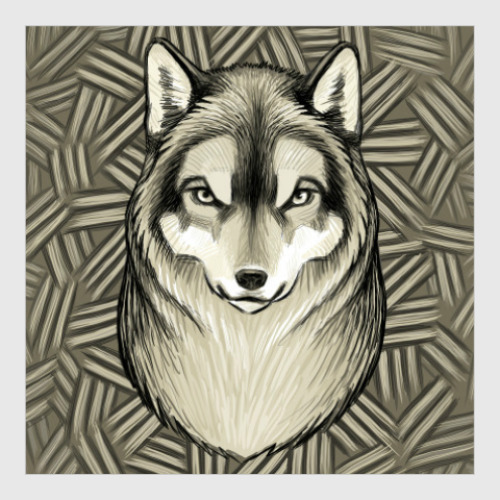 Постер с принтом Волк