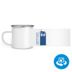 Кружка металлическая белая (круговая запечатка)