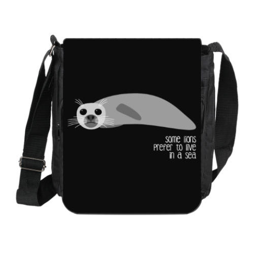 Сумка на плечо (мини-планшет) с принтом Sea Lion