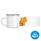 Кружка металлическая белая (круговая запечатка)