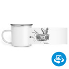 Кружка металлическая белая (круговая запечатка)