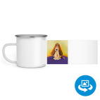 Кружка металлическая белая (круговая запечатка)