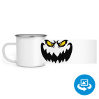 Кружка металлическая белая (круговая запечатка)