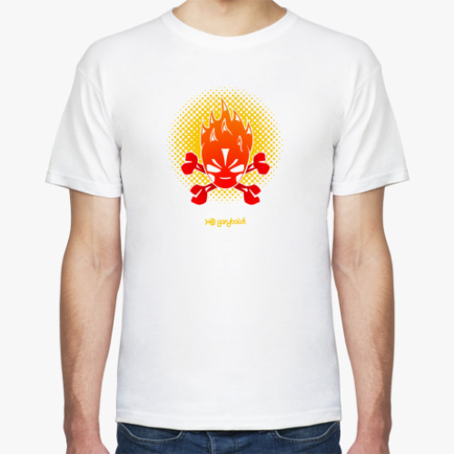 Футболка с принтом Flaming Scull