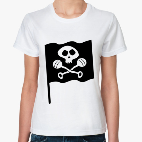 Классическая футболка с принтом Черепок