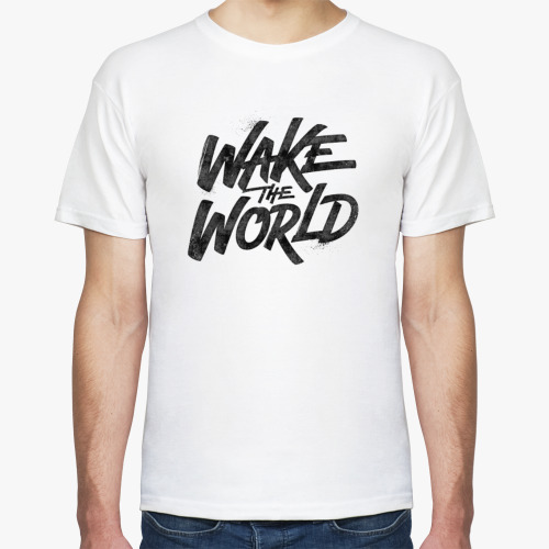 Футболка с принтом Помни мир - The Wake world