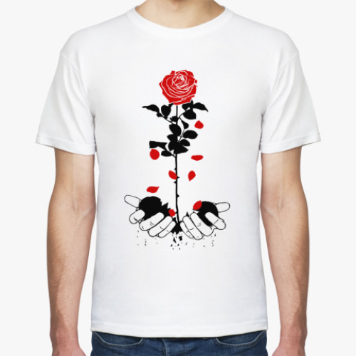 Футболка с принтом heart rose