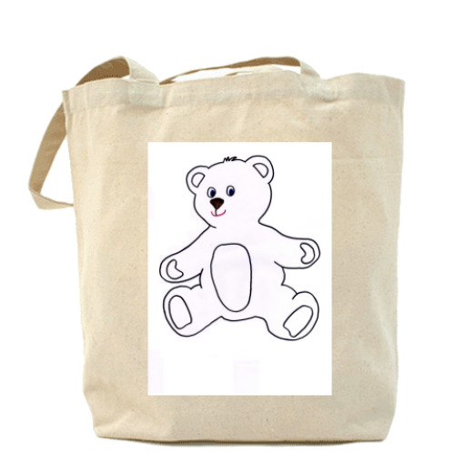 Сумка шоппер с принтом мишка