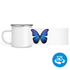 Кружка металлическая белая (круговая запечатка)