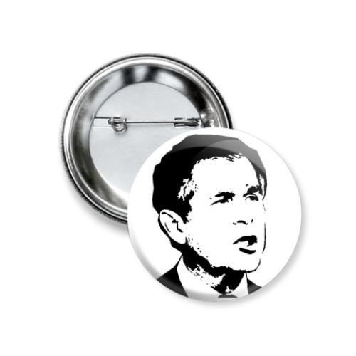 Значок 37мм с принтом  Джордж Буш