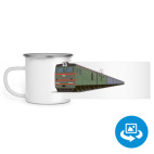 Кружка металлическая белая (круговая запечатка)