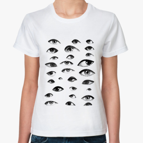 Классическая футболка с принтом eyes