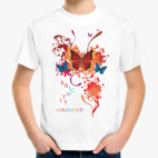 Детская классическая футболка Яркие бабочки