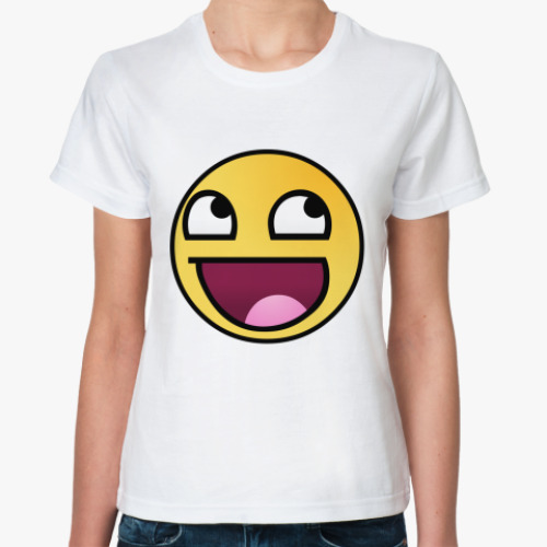 Классическая футболка с принтом Awesome