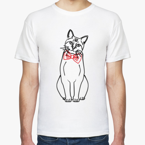 Футболка с принтом Культурный кот