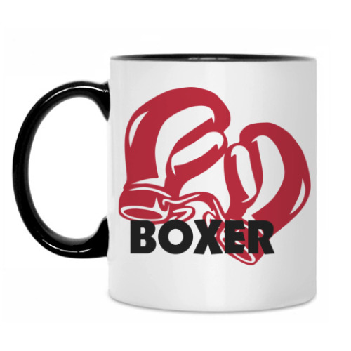 Кружка с принтом Боксёр