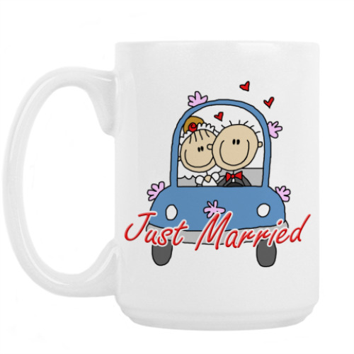 Кружка с принтом Just married