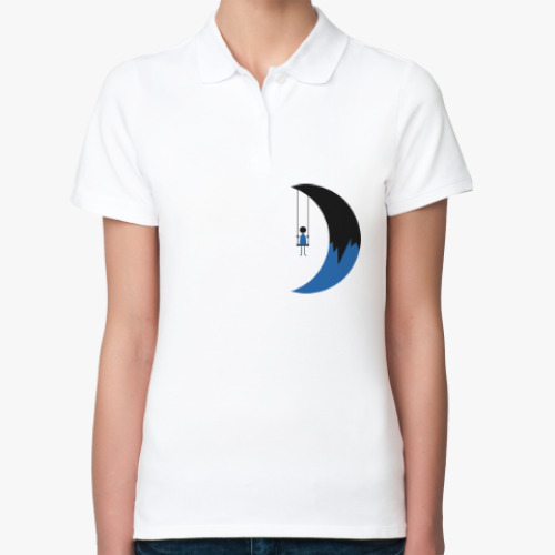 Женская рубашка поло Качели на Луне