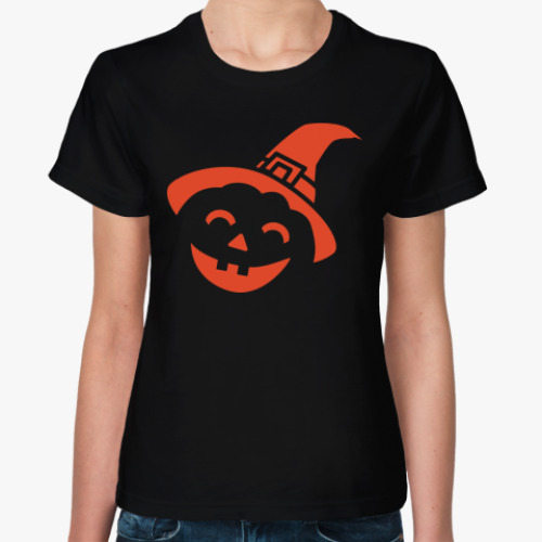 Женская футболка Тыква на Хэллоуин