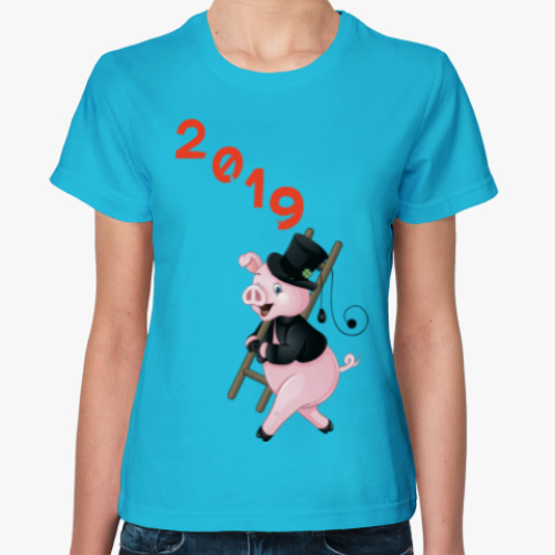 Женская футболка Piggy Year 2019