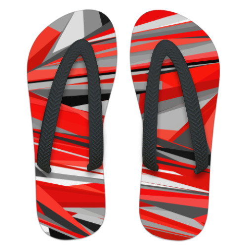 Шлепанцы (сланцы) с принтом Анархист арт