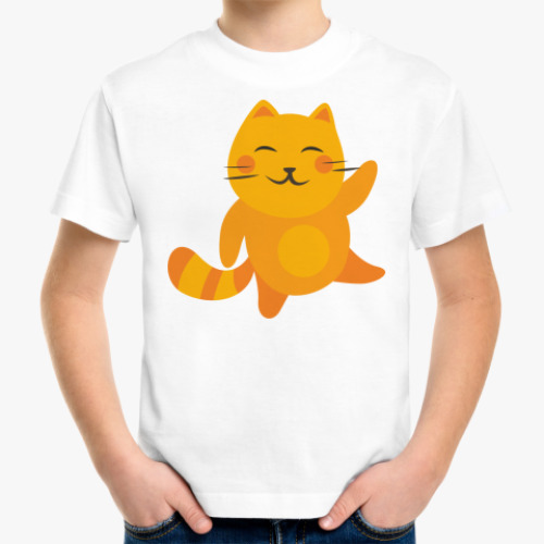 Детская футболка с принтом ORANGE CATS