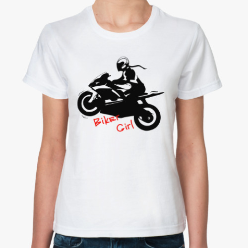 Классическая футболка BikerGirl