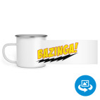 Кружка металлическая белая (круговая запечатка)