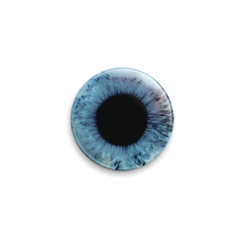 Значок 25мм  голубой глаз