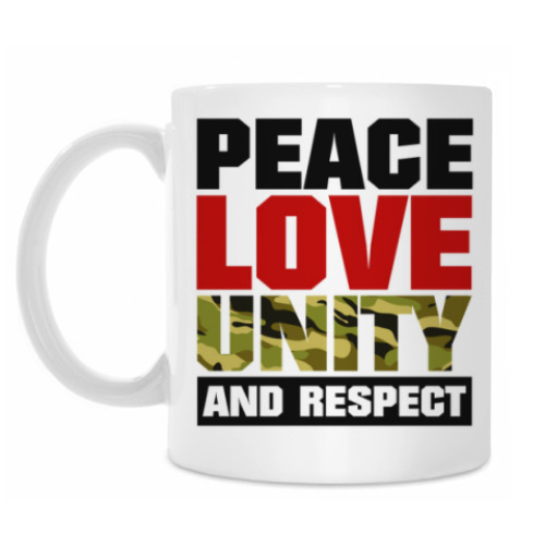 Кружка Peace, Love, Unity and Respect