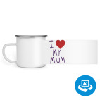 Кружка металлическая белая (круговая запечатка)