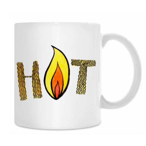 Кружка с принтом HOT!