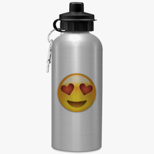 Спортивная бутылка/фляжка Emoji Смайл: Влюбленный