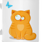 Котик с бабочкой
