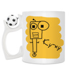 Кружка с футбольным мячиком