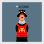 Постер 30 х 30 см Английские писатели