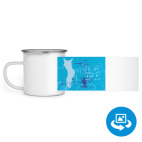 Кружка металлическая белая (круговая запечатка)