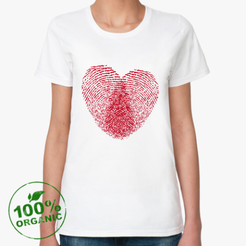 Женская футболка из органик-хлопка Отпечатки Любви
