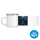 Кружка металлическая белая (круговая запечатка)