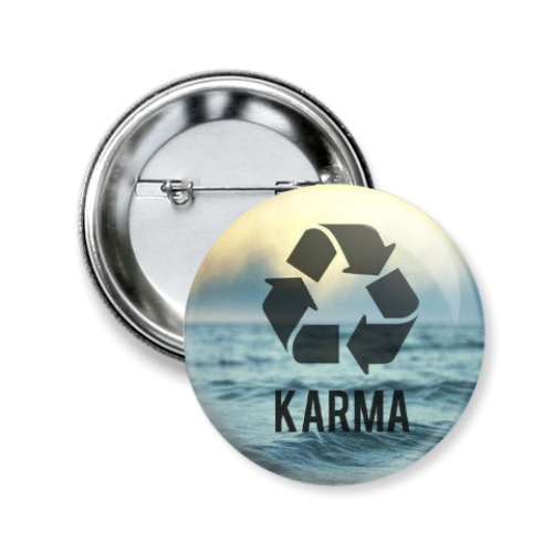 Значок 50мм с принтом Карма