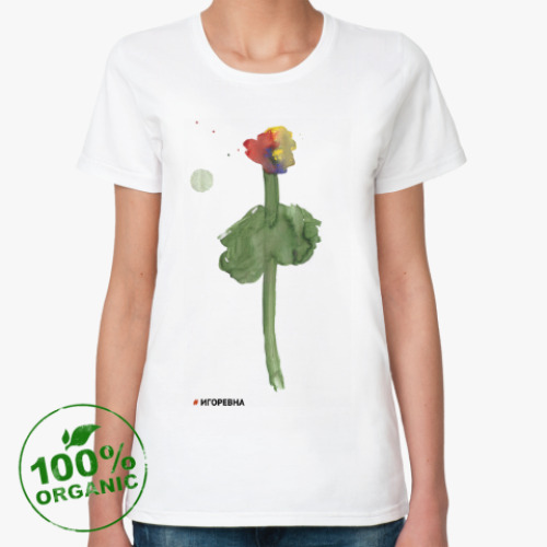 Женская футболка из органик-хлопка Цветочек