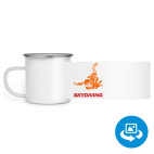 Кружка металлическая белая (круговая запечатка)