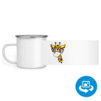 Кружка металлическая белая (круговая запечатка)