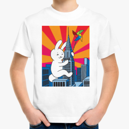 Детская футболка sweet rabbit on the tower