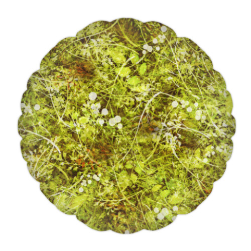 Подушка с принтом Лесные травы