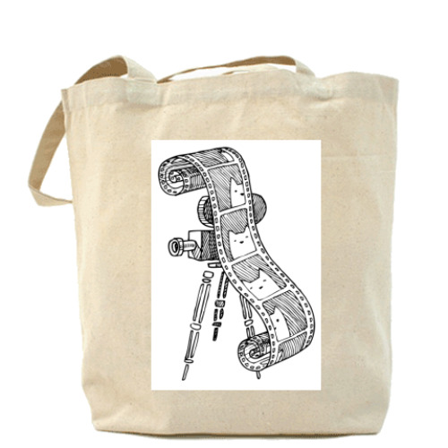 Сумка шоппер с принтом  'Кино'