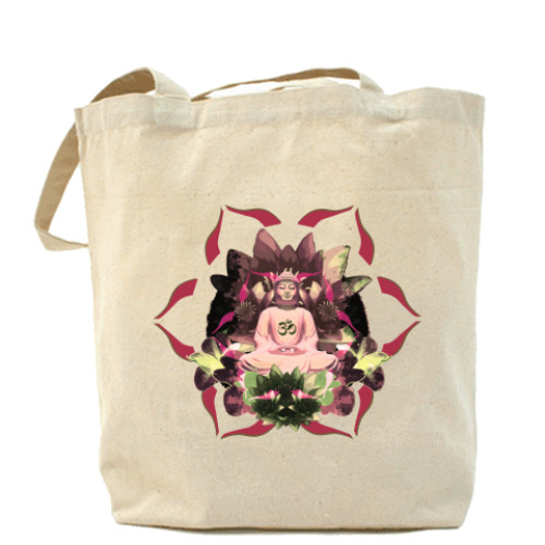 Сумка шоппер с принтом 'Будда'