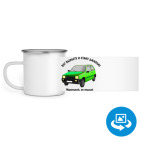 Кружка металлическая белая (круговая запечатка)